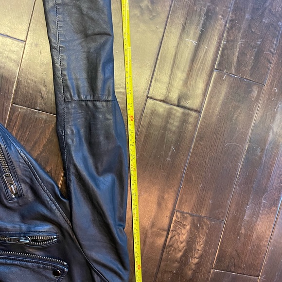 Top shop vegan leather Moto jacket black size 4 - Picture 7 of 7